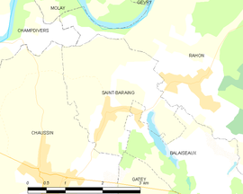 Mapa obce Saint-Baraing