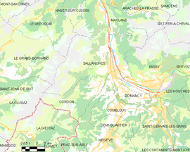 Mapa obce Sallanches