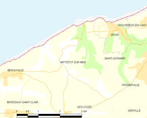 Poziția localității Vattetot-sur-Mer