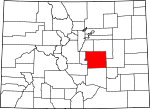 Localização do Condado de El Paso (Colorado)