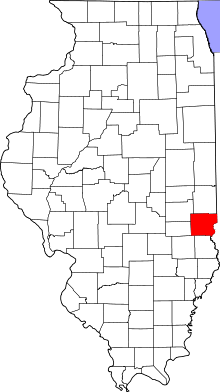 Harta e Clark County në Illinois