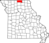 Map of Missouri highlighting Putnam County.svg