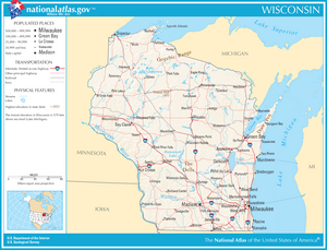 An enlargeable map of the state of Wisconsin Map of Wisconsin NA.png