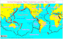 World map of active volcanoes and plate boundaries Map plate tectonics world.gif