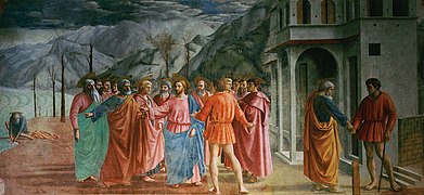 Pintura dau començament de la Renaissença realizada per Masaccio.