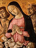Thumbnail for File:Matteo di Giovanni (c.1430-1495) - The Virgin and Child with Saint Sebastian, Saint Francis and Angels - NG 1023 - National Galleries of Scotland.jpg