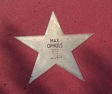 Stern von Max Ophüls auf dem Boulevard der Stars in Berlin