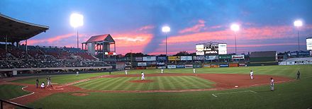 The Pawtucket Red Sox played at McCoy Stadium McCoy Stadium Pan.jpg