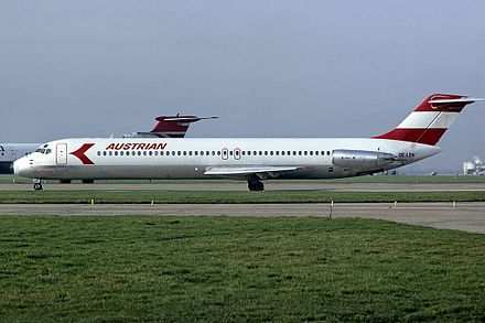 An Austrian Airlines Douglas DC-9 in 1982.