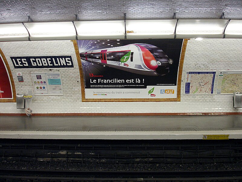 File:Metro de Paris - Ligne 7 - Les Gobelins 05.jpg