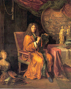 Pierre Mignard, Self-portrait, between 1670 and 1690, oil on canvas, 235 cm x 188 cm (93 in x 74 in), The Louvre Mignard-autoportrait.jpg