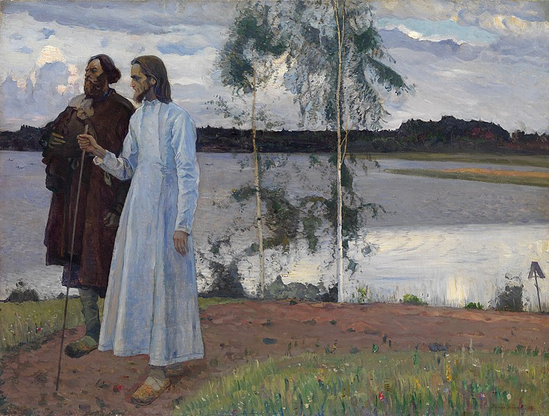 File:Mikhail Nesterov, Wayfarers. Beyond the Volga, 1922.jpg