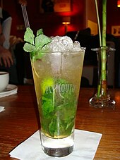 Mojito served in a Plymouth glass