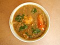 Ginisang monggo with ampalaya and shrimp