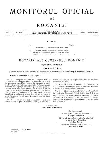 File:Monitorul Oficial al României. Partea I 1992-08-04, nr. 186.pdf