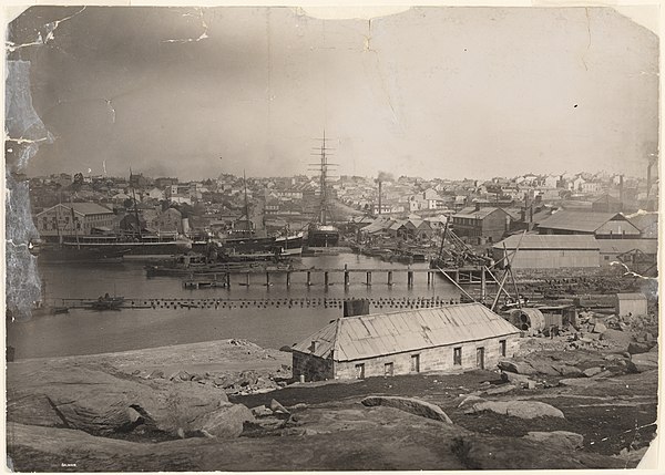 Mort's Dock at Waterview Bay, Balmain, 1887