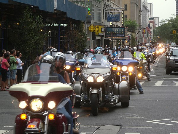 Motorcycle parade on West 54th