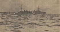 The French warship Guichen, pictured above, participated along with several cruisers in the rescue of some 4,000 Armenians who had taken shelter on Musa Dagh.