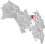 Lunner markert med rødt på fylkeskartet