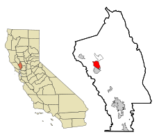 Location in Napa County and the state of California