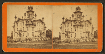 Newton School House, Des Moines, Iowa, from Robert N. Dennis collection of stereoscopic views.png