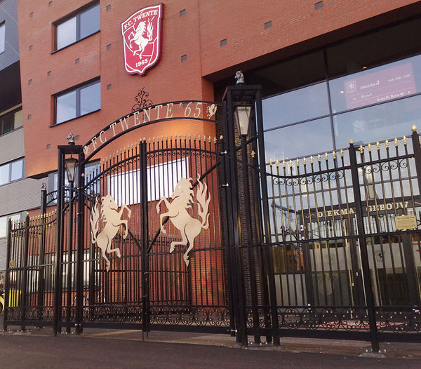 The gate at the stadium symbolises the club's history.