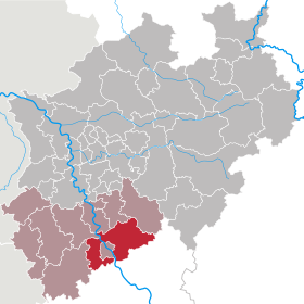 Rhein-Sieg-Kreis läge i Nordrhein-Westfalen