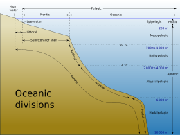 Dessin montrant les divisions selon la profondeur et la distance du rivage