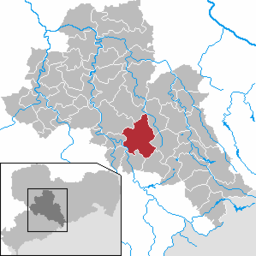 Läget för kommunen Oederan i Landkreis Mittelsachsen