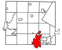 Vị trí của Appleton ở quận Outagamie, Wisconsin