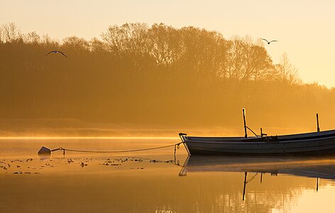 Sunrise in Pärnu river