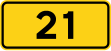 Danish national road number sign P21-DK.svg