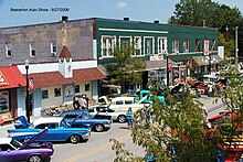 Downtown Beaverton, MI looking east at the north side of Brown Street from Pierson Street. P8274980-s.jpg