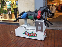 A coin-operated mechanical horse kiddie ride Pallomino C und A Pferd DSCF0040.jpg