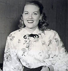 Patti Page was the artist with second-longest most cumulative run at number one (22 weeks) between January 1950 until August 1958. Patti Page.jpg