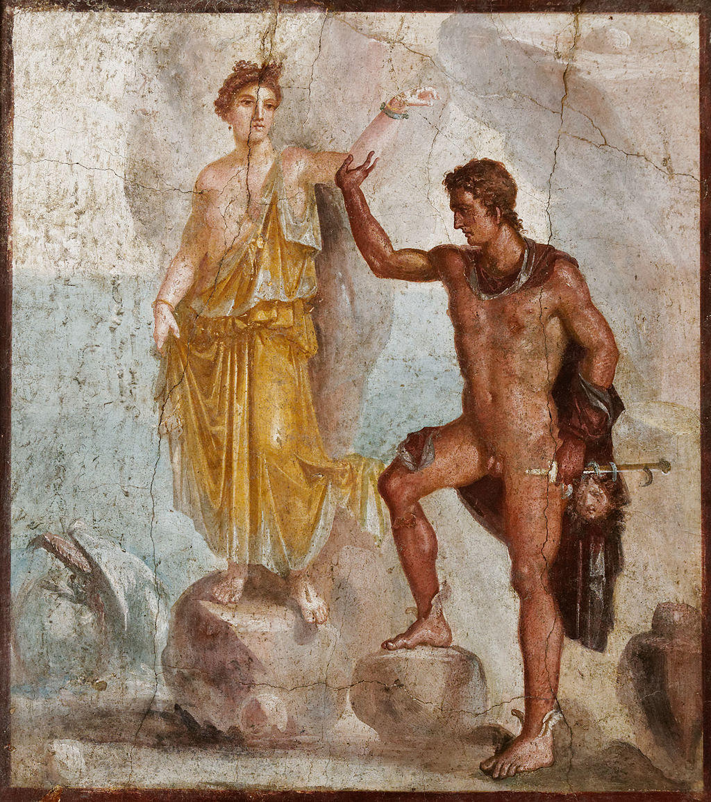 Perseus showing the Gorgons head Greek mythology available as