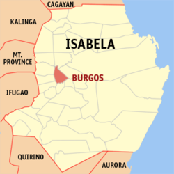 Mapa de Isabela con Burgos resaltado