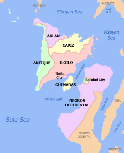 Political map of Western Visayas