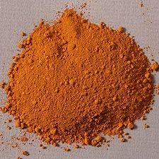 Burnt sienna pigment, from the region around Siena in Tuscany