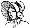 A poke bonnet is an old-fashioned woman's hat.