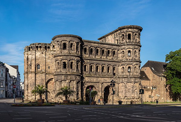 The Roman Porta Nigra was one of four city gates around Trier.