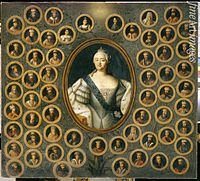 Portrait of Empress Elisabeth Petrovna with the family tree by anonymous (18 c., Russian museum)