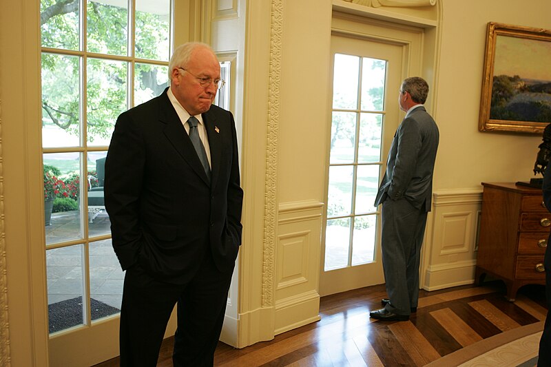 File:President Bush and Vice President Cheney in the Oval Office (18015819034).jpg