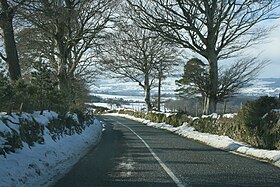 Approaching the Roundwood plateau from the east R764nearRoundwood.JPG