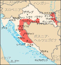 Република Српска Крајинаの位置
