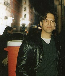 Rafael Moreu on set of Hackers in NYC 1994.jpg