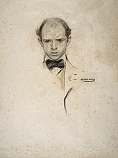 A young Pau Casals, by Ramon Casas