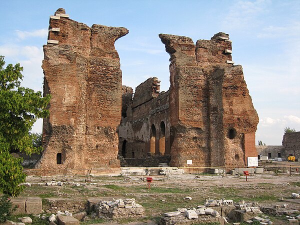 The Red Basilica at Pergamon, built using Roman brick