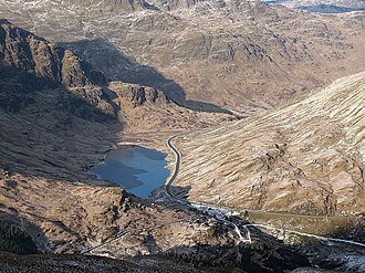 Pass summit with Loch Restil, view to the north