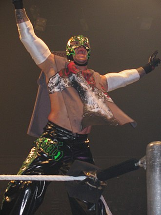 Rey Mysterio Jr., made his AAA return in the main event. Rey Mysterio 2011.jpg